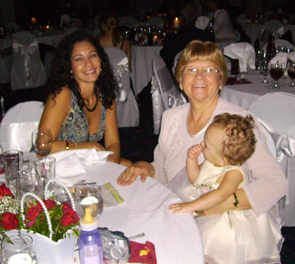 Elaine, Mom, and Vanessa at the reception